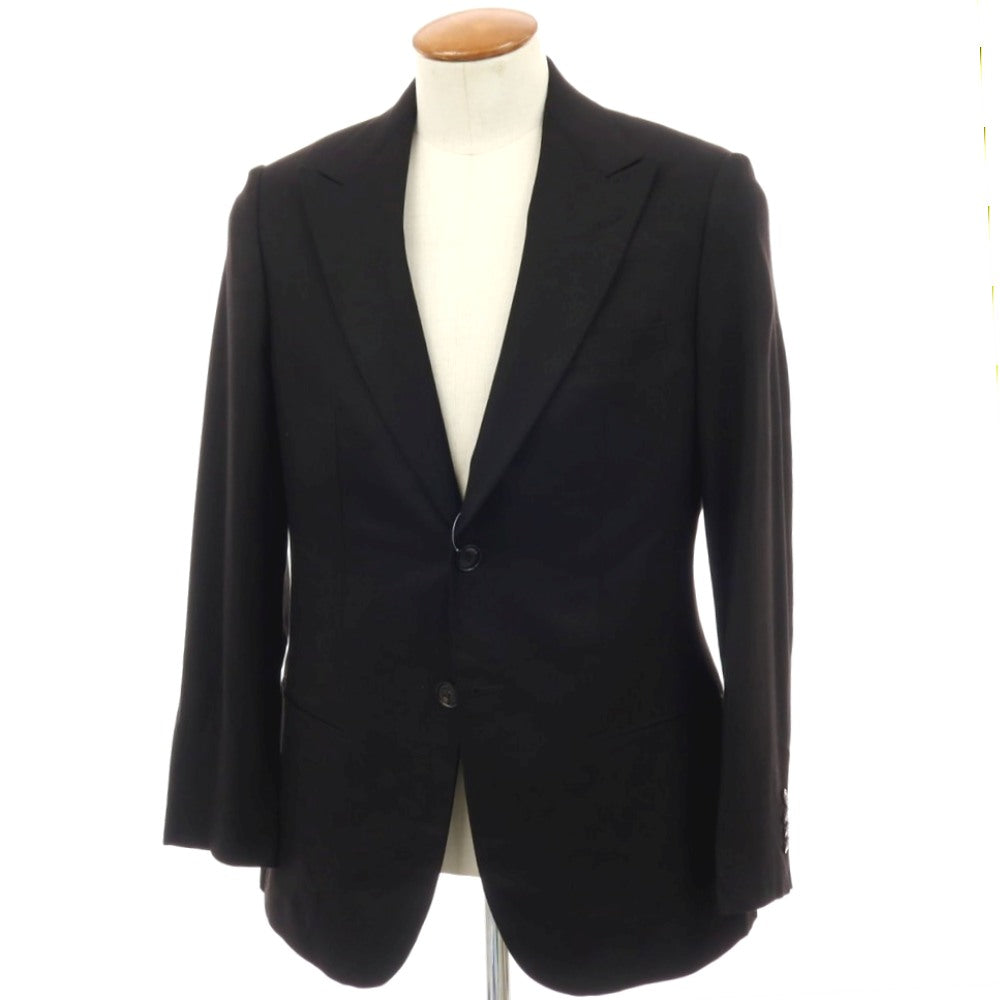 【中古】ジョルジオアルマーニ GIORGIO ARMANI レーヨン 2B テーラードジャケット ブラック【サイズ48】【 状態ランクA 】【 メンズ 】