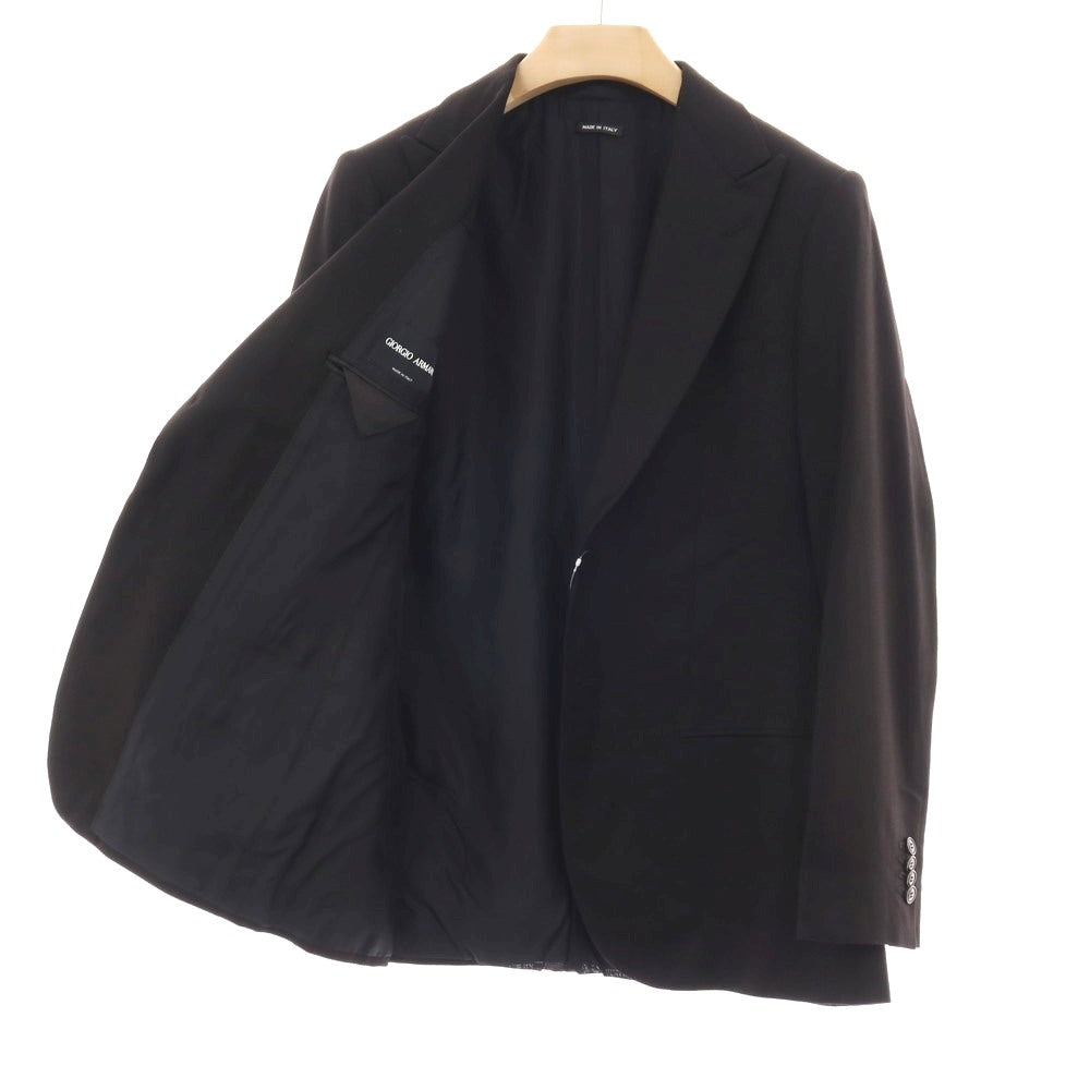 【中古】ジョルジオアルマーニ GIORGIO ARMANI レーヨン 2B テーラードジャケット ブラック【サイズ48】【 状態ランクA 】【 メンズ 】