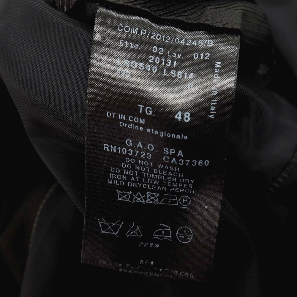 【中古】ジョルジオアルマーニ GIORGIO ARMANI レーヨン 2B テーラードジャケット ブラック【サイズ48】【 状態ランクA 】【 メンズ 】