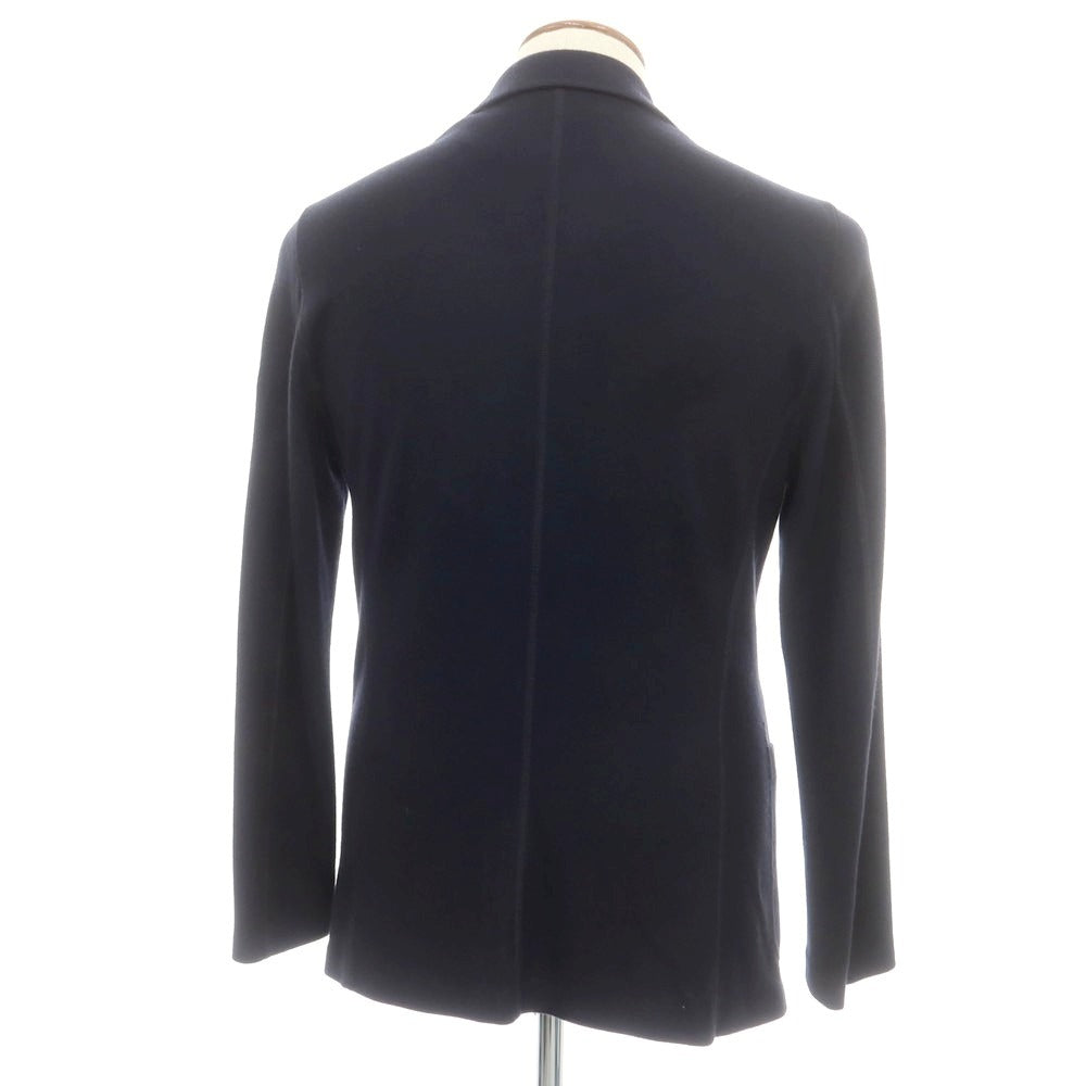 【中古】ジョルジオアルマーニ GIORGIO ARMANI カシミヤニット ダブルジャケット ネイビー【 46 】【 状態ランクA 】【 メンズ 】