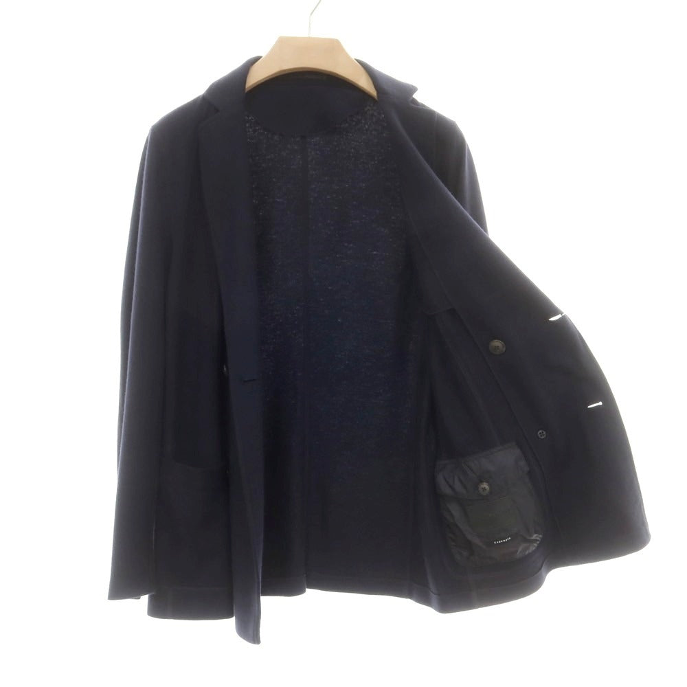【中古】ジョルジオアルマーニ GIORGIO ARMANI カシミヤニット ダブルジャケット ネイビー【 46 】【 状態ランクA 】【 メンズ 】