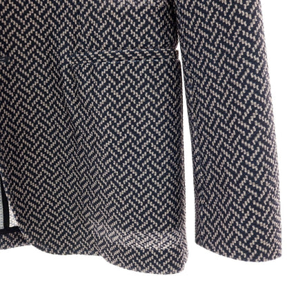 【中古】ジョルジオアルマーニ GIORGIO ARMANI ポリエステル ジャージー 2B カジュアルジャケット ネイビーxベージュ【サイズ46】【 状態ランクC 】【 メンズ 】