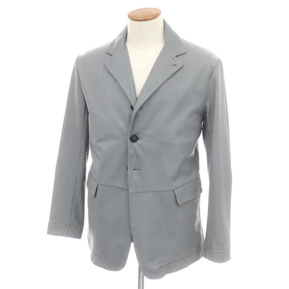 【中古】ジョルジオアルマーニ GIORGIO ARMANI レザー カジュアルジャケット グレー【サイズ48】【 状態ランクB 】【 メンズ 】[DPD]