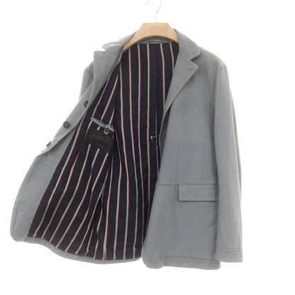 【中古】ジョルジオアルマーニ GIORGIO ARMANI レザー カジュアルジャケット グレー【 48 】【 状態ランクB 】【 メンズ 】