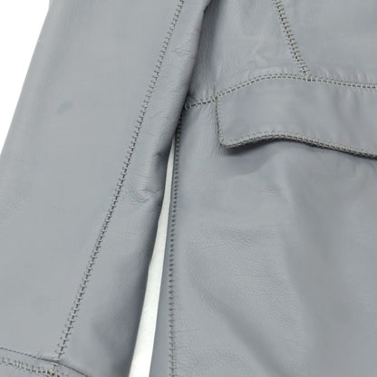 【中古】ジョルジオアルマーニ GIORGIO ARMANI レザー カジュアルジャケット グレー【 48 】【 状態ランクB 】【 メンズ 】