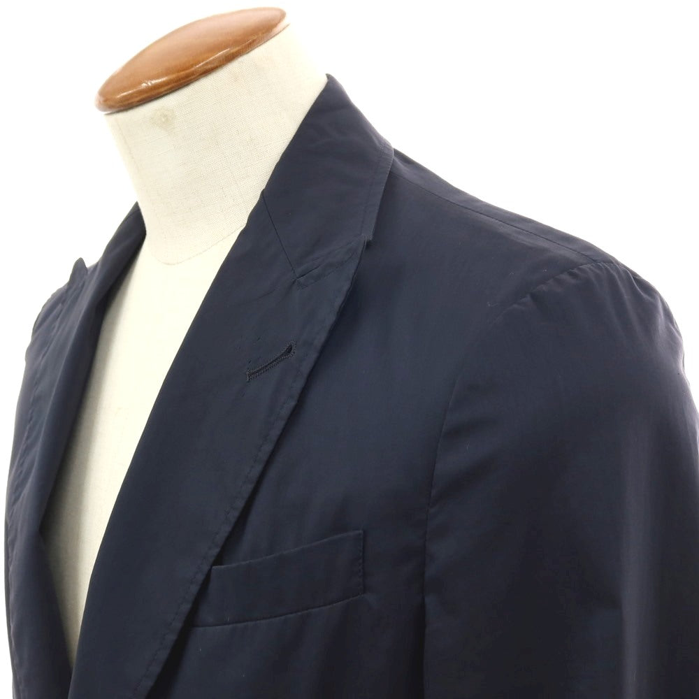 【中古】ジョルジオアルマーニ GIORGIO ARMANI コットンポリエステル ジャージー 2B カジュアルジャケット ネイビー【サイズ46】【 状態ランクC 】【 メンズ 】