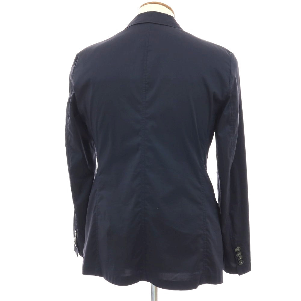 【中古】ジョルジオアルマーニ GIORGIO ARMANI コットンポリエステル ジャージー 2B カジュアルジャケット ネイビー【サイズ46】【 状態ランクC 】【 メンズ 】