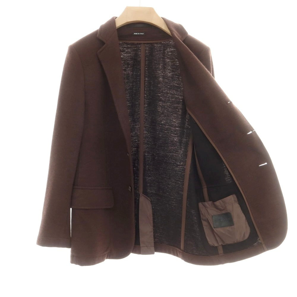 【中古】ジョルジオアルマーニ GIORGIO ARMANI カシミヤ ニットジャケット ブラウン【 48 】【 状態ランクB 】【 メンズ 】