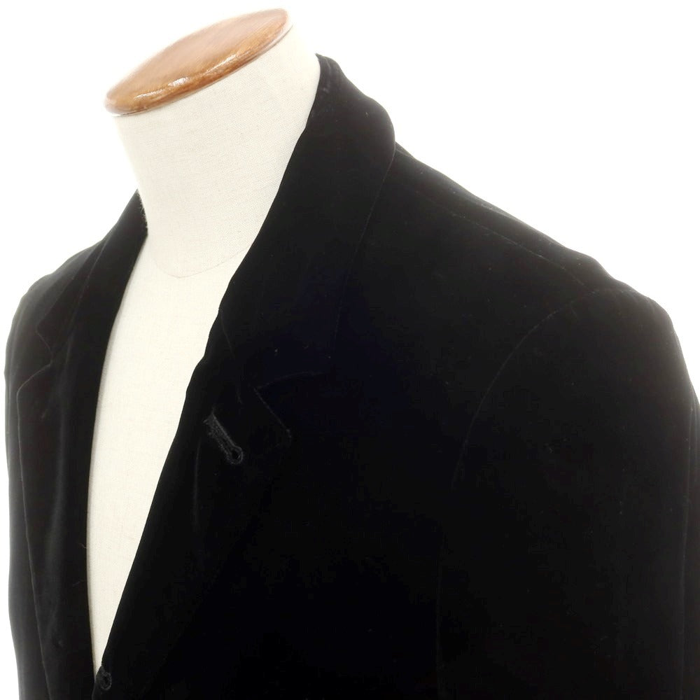 【中古】ジョルジオアルマーニ GIORGIO ARMANI ベルベット カジュアルジャケット ブラック【 48 】【 状態ランクB 】【 メンズ 】