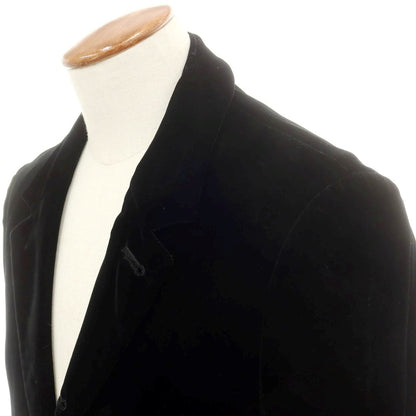 【中古】ジョルジオアルマーニ GIORGIO ARMANI ベルベット カジュアルジャケット ブラック【 48 】【 状態ランクB 】【 メンズ 】