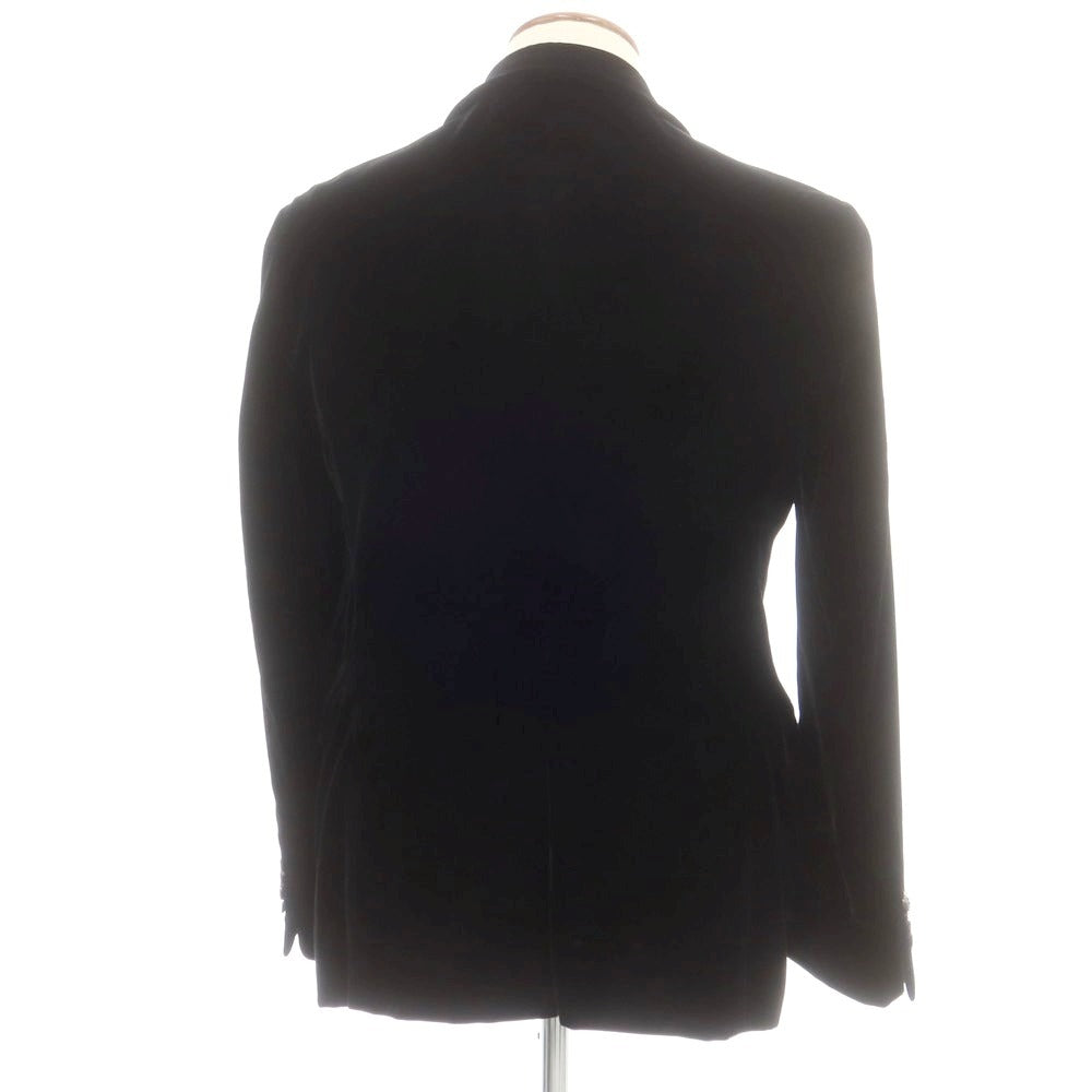 【中古】ジョルジオアルマーニ GIORGIO ARMANI ベルベット カジュアルジャケット ブラック【 48 】【 状態ランクB 】【 メンズ 】