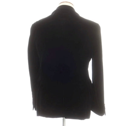 【中古】ジョルジオアルマーニ GIORGIO ARMANI ベルベット カジュアルジャケット ブラック【 48 】【 状態ランクB 】【 メンズ 】