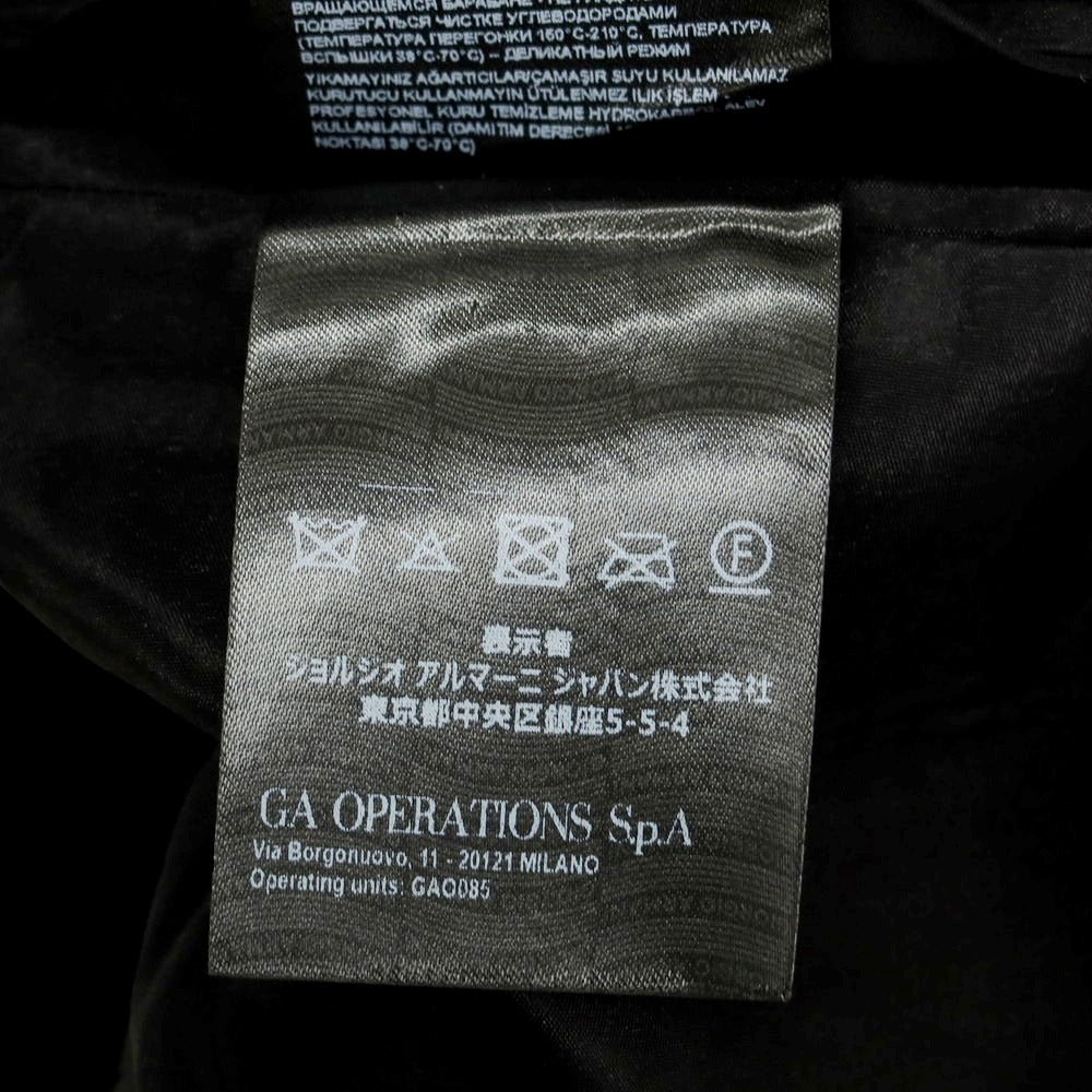 【中古】ジョルジオアルマーニ GIORGIO ARMANI ベルベット カジュアルジャケット ブラック【 48 】【 状態ランクB 】【 メンズ 】