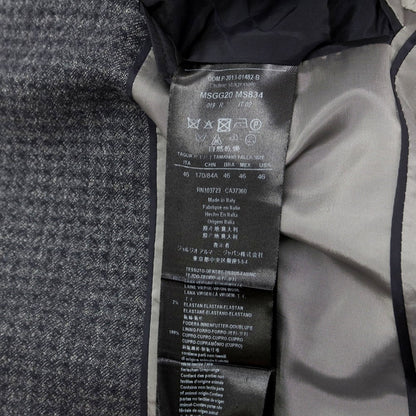 【中古】ジョルジオアルマーニ GIORGIO ARMANI ストレッチウール チェック テーラードジャケット グレーネイビー【 46 】【 状態ランクB 】【 メンズ 】