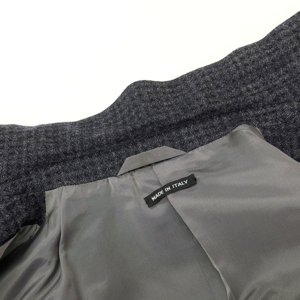 【中古】ジョルジオアルマーニ GIORGIO ARMANI ストレッチウール チェック テーラードジャケット グレーネイビー【サイズ46】【 状態ランクB 】【 メンズ 】[CPD]