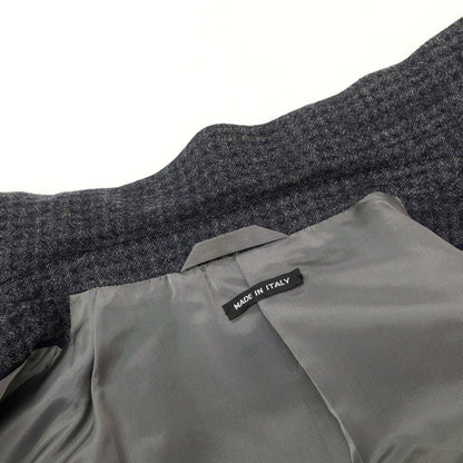【中古】ジョルジオアルマーニ GIORGIO ARMANI ストレッチウール チェック テーラードジャケット グレーネイビー【 46 】【 状態ランクB 】【 メンズ 】