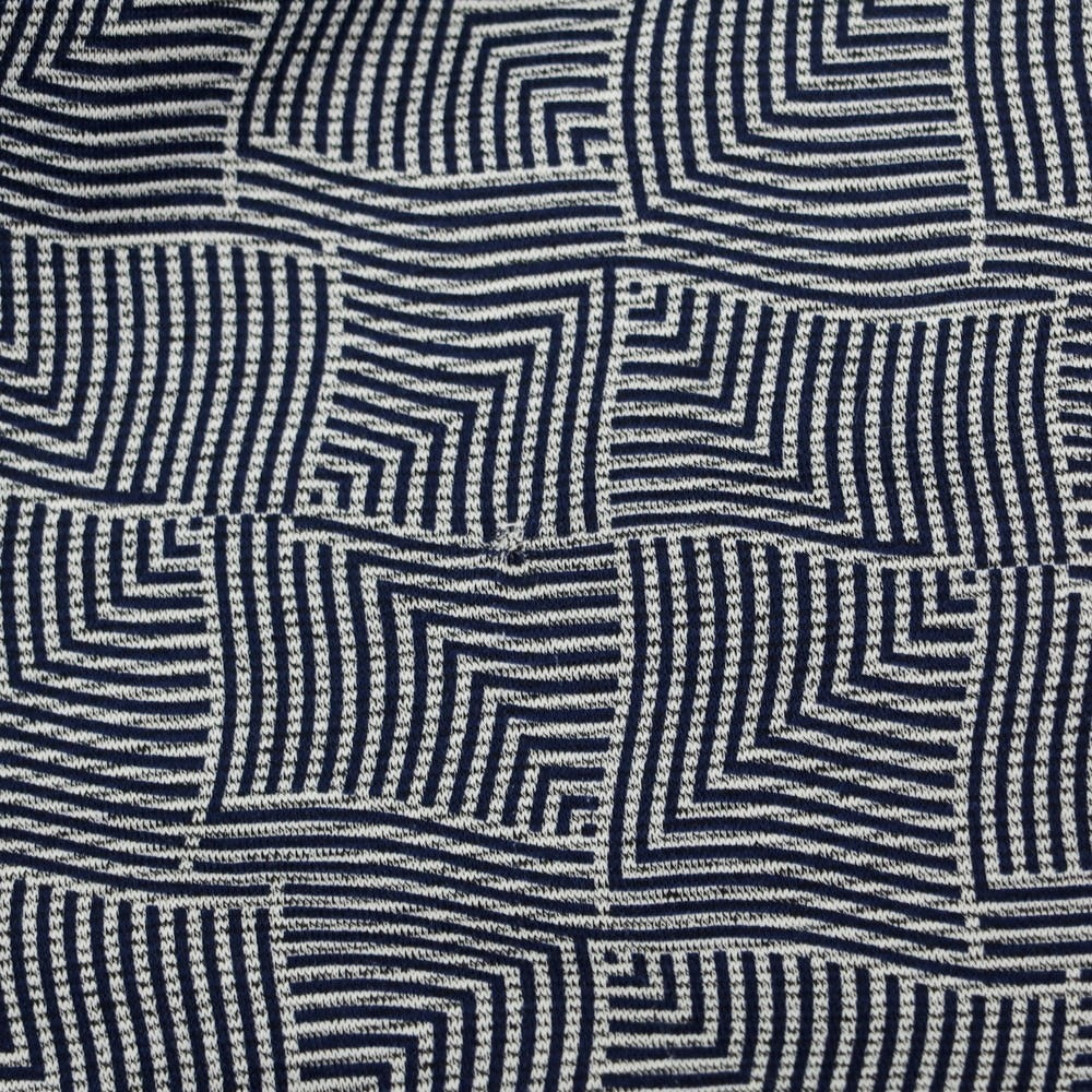 【中古】ジョルジオアルマーニ GIORGIO ARMANI コットンジャージー ダブルジップ カジュアルシャツ ネイビーxホワイト【 39 】【 状態ランクD 】【 メンズ 】