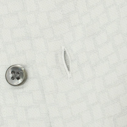 【中古】ジョルジオアルマーニ GIORGIO ARMANI コットン ジャカード レギュラーカラー カジュアルシャツ ライトグレー【 38 】【 状態ランクC 】【 メンズ 】