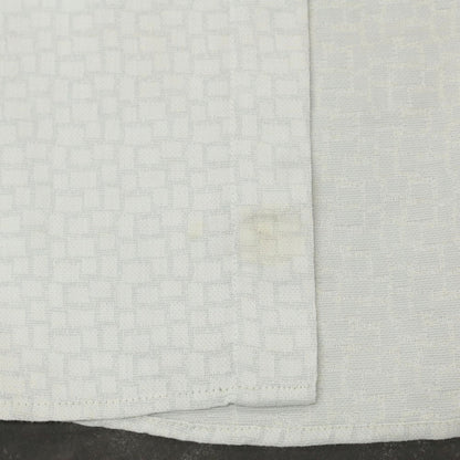 【中古】ジョルジオアルマーニ GIORGIO ARMANI コットン ジャカード レギュラーカラー カジュアルシャツ ライトグレー【 38 】【 状態ランクC 】【 メンズ 】