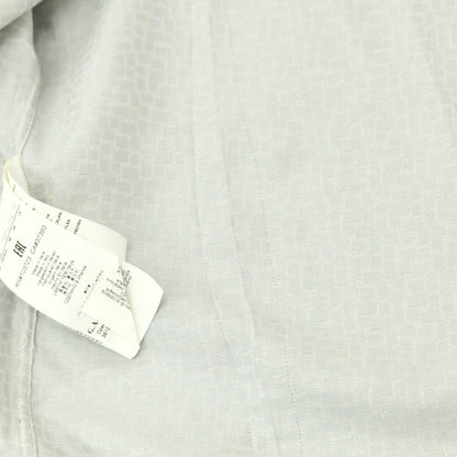 【中古】ジョルジオアルマーニ GIORGIO ARMANI コットン ジャカード レギュラーカラー カジュアルシャツ ライトグレー【 38 】【 状態ランクC 】【 メンズ 】