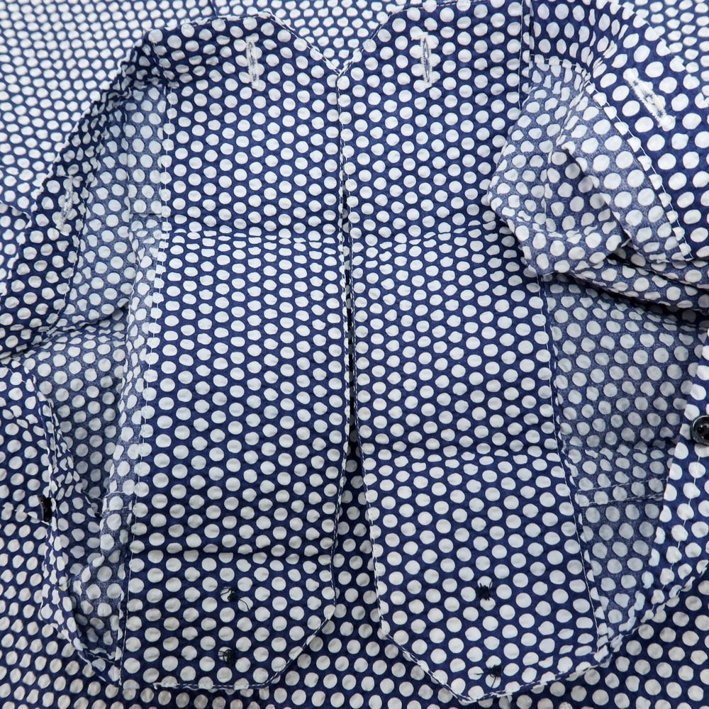 【中古】ジョルジオアルマーニ GIORGIO ARMANI シアサッカーコットン カジュアルシャツ ライトネイビーxホワイト【サイズ38】【 状態ランクB 】【 メンズ 】