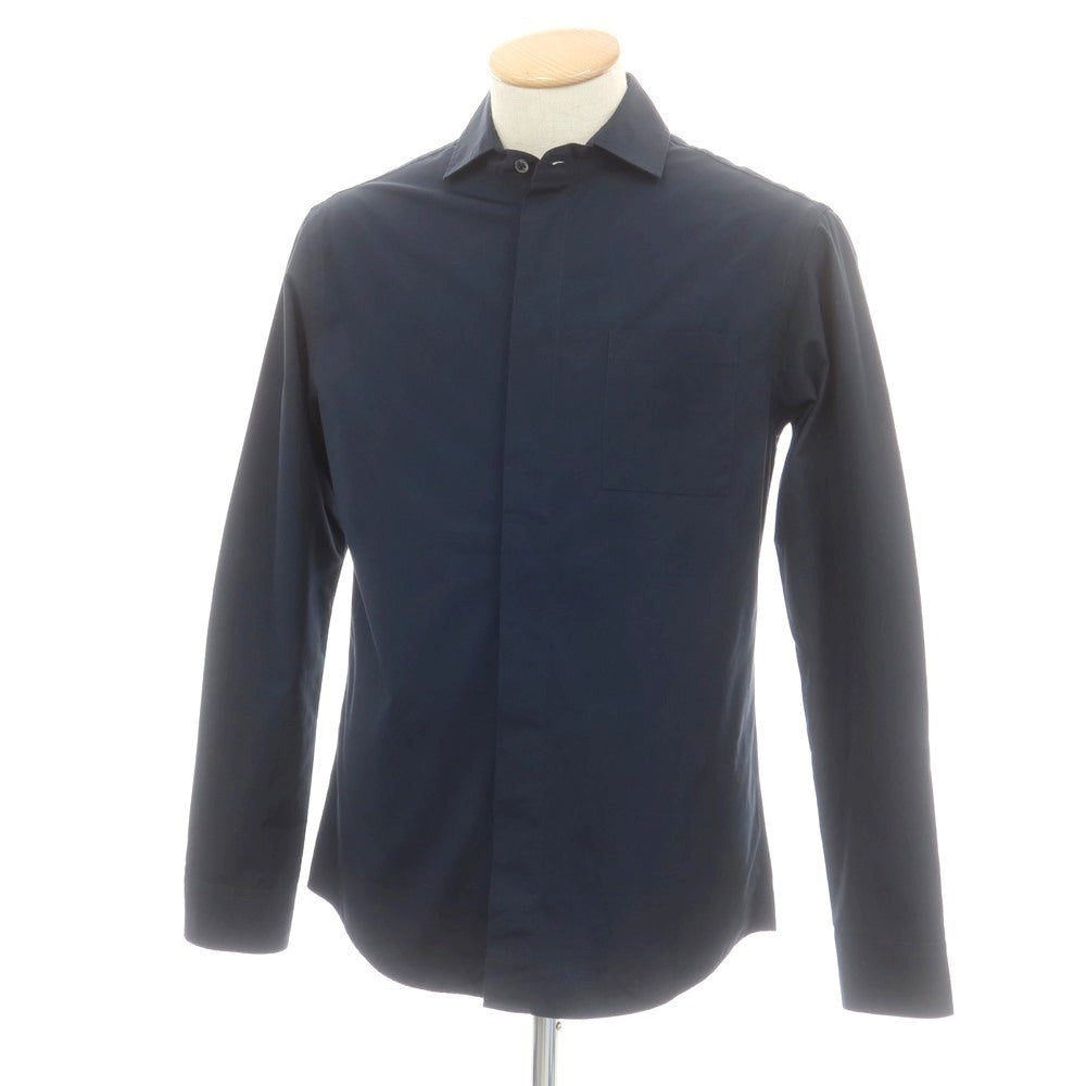 【中古】ジョルジオアルマーニ GIORGIO ARMANI コットン カジュアルシャツ ネイビー【 38 】【 状態ランクB 】【 メンズ 】