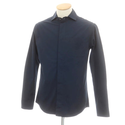 【中古】ジョルジオアルマーニ GIORGIO ARMANI コットン カジュアルシャツ ネイビー【 38 】【 状態ランクB 】【 メンズ 】