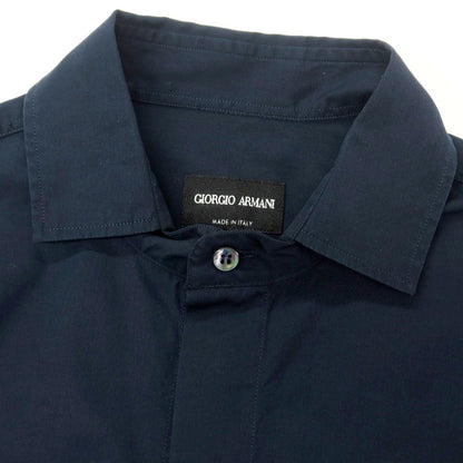 【中古】ジョルジオアルマーニ GIORGIO ARMANI コットン カジュアルシャツ ネイビー【 38 】【 状態ランクB 】【 メンズ 】