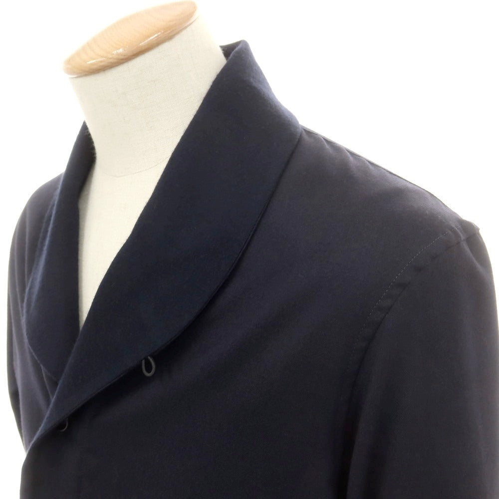 【中古】ジョルジオアルマーニ GIORGIO ARMANI ウール系 ショールカラー カジュアルシャツ ネイビー【 38 】【 状態ランクB 】【 メンズ 】