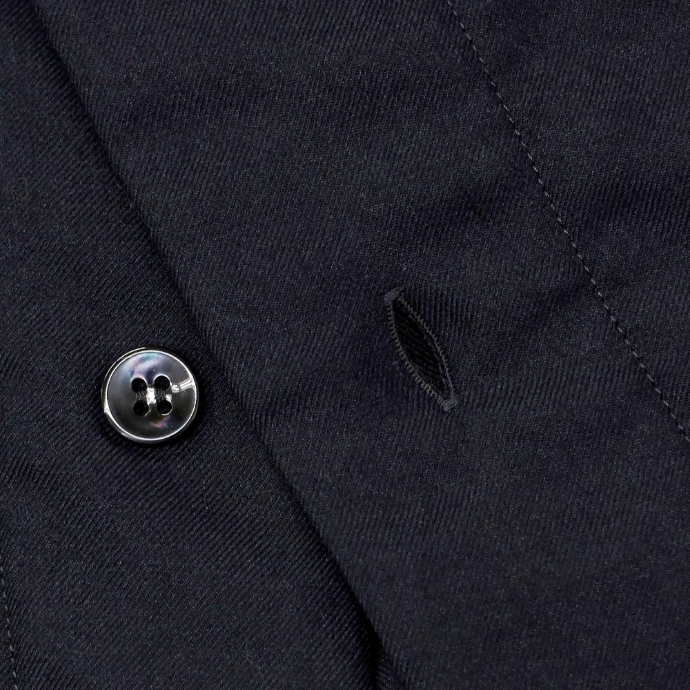 【中古】ジョルジオアルマーニ GIORGIO ARMANI ウール系 ショールカラー カジュアルシャツ ネイビー【 38 】【 状態ランクB 】【 メンズ 】