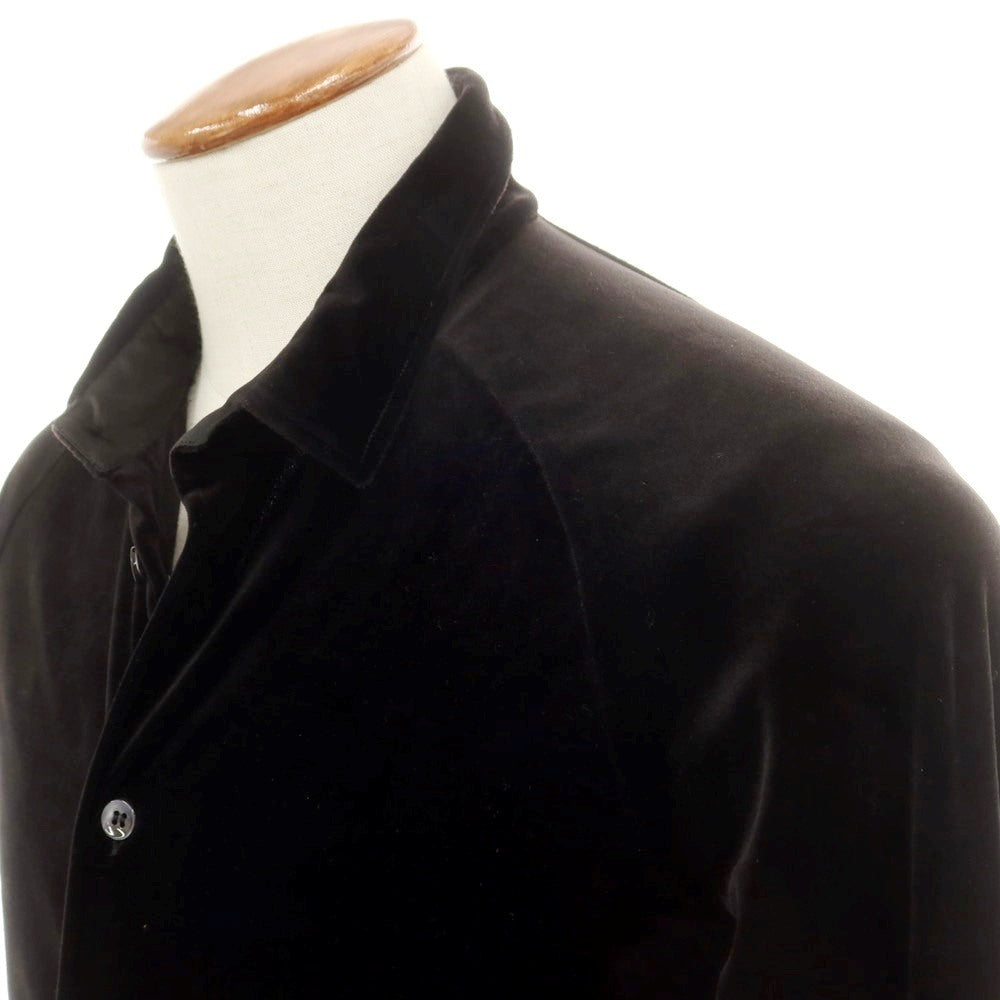 【中古】ジョルジオアルマーニ GIORGIO ARMANI コットン系 ベロア カジュアルシャツ ブラック【 39 】【 状態ランクB 】【 メンズ 】
