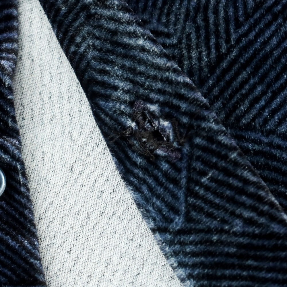 【中古】ジョルジオアルマーニ GIORGIO ARMANI コットン系 ベロア スナップダウン カジュアルシャツ ネイビー【 36 】【 状態ランクB 】【 メンズ 】