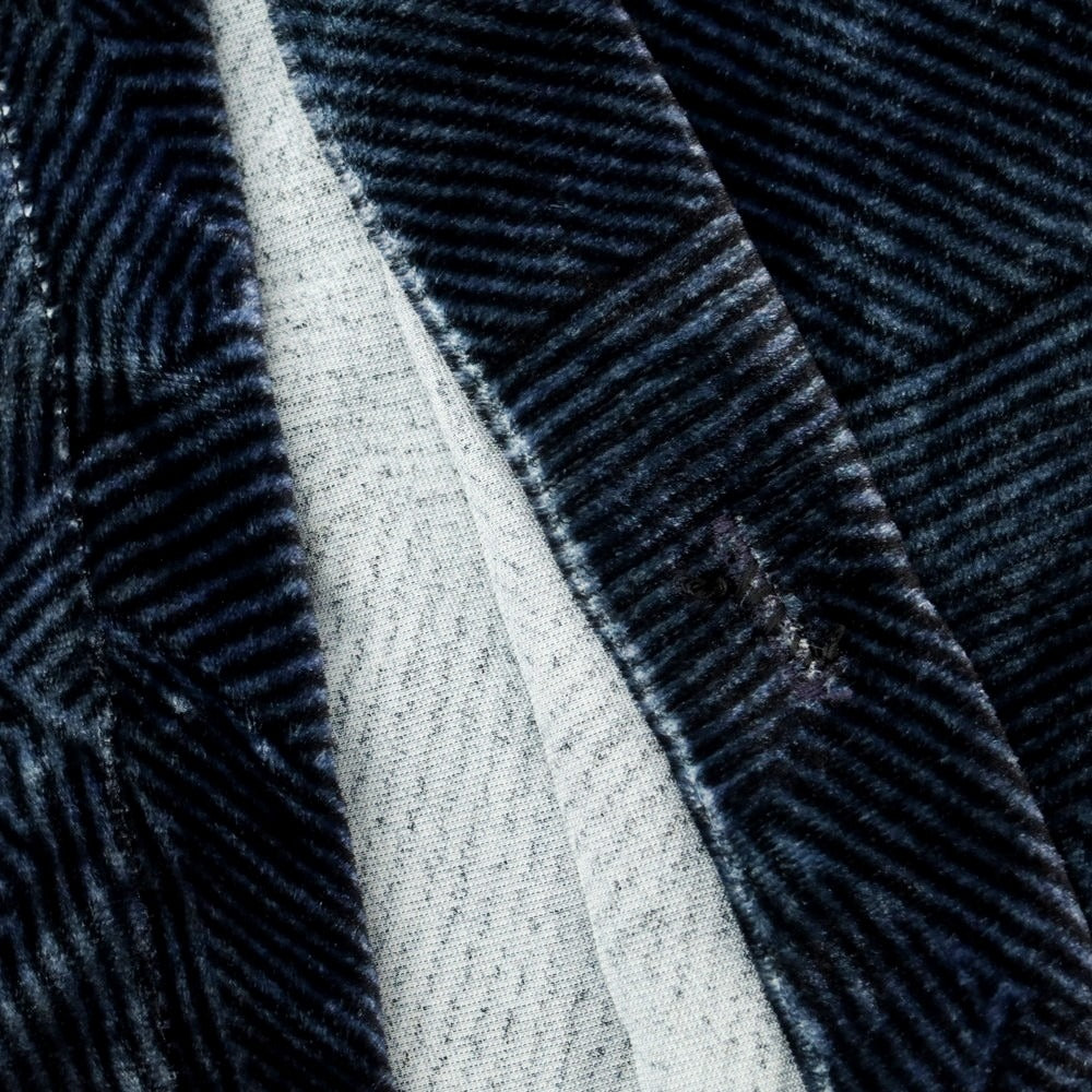 【中古】ジョルジオアルマーニ GIORGIO ARMANI コットン系 ベロア スナップダウン カジュアルシャツ ネイビー【 36 】【 状態ランクB 】【 メンズ 】