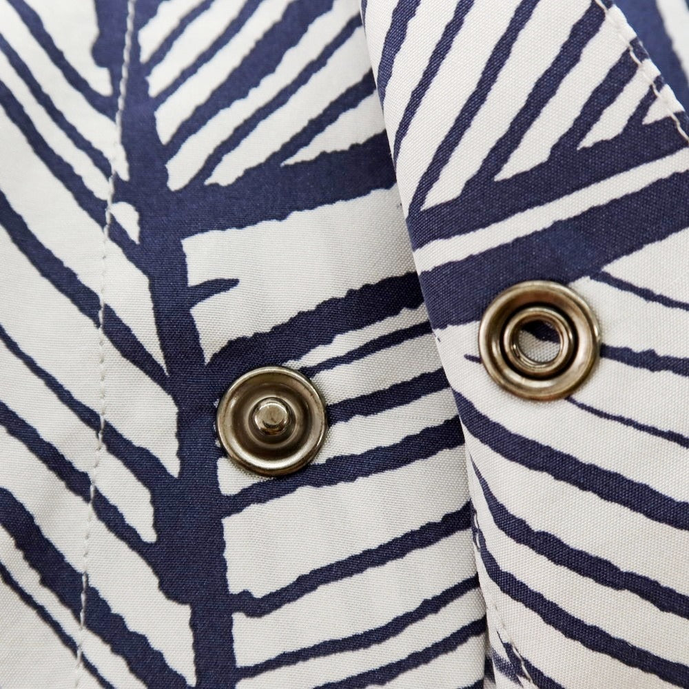 【中古】ジョルジオアルマーニ GIORGIO ARMANI シルク 総柄 カジュアルシャツ グレーxネイビー【サイズ38】【 状態ランクA 】【 メンズ 】