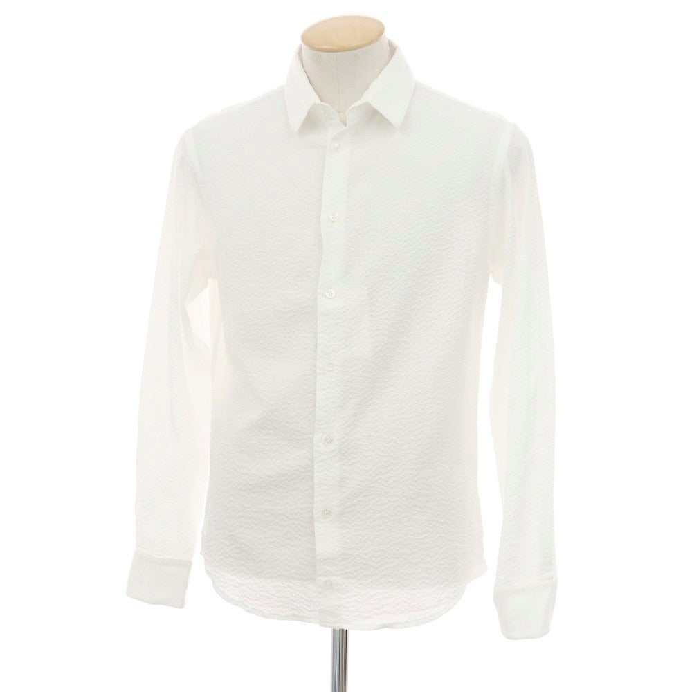 【中古】ジョルジオアルマーニ GIORGIO ARMANI コットン カジュアルシャツ ホワイト【サイズ38】【 状態ランクB 】【 メンズ 】