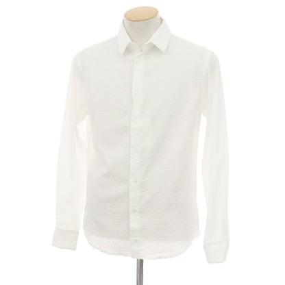 【中古】ジョルジオアルマーニ GIORGIO ARMANI コットン カジュアルシャツ ホワイト【サイズ38】【 状態ランクB 】【 メンズ 】