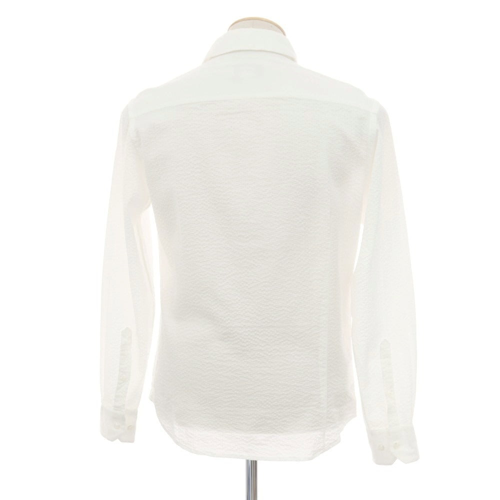 【中古】ジョルジオアルマーニ GIORGIO ARMANI コットン カジュアルシャツ ホワイト【サイズ38】【 状態ランクB 】【 メンズ 】