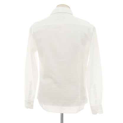 【中古】ジョルジオアルマーニ GIORGIO ARMANI コットン カジュアルシャツ ホワイト【サイズ38】【 状態ランクB 】【 メンズ 】