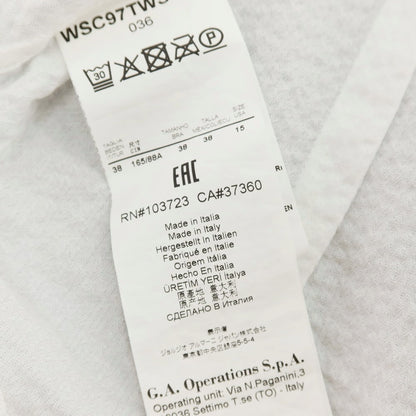 【中古】ジョルジオアルマーニ GIORGIO ARMANI コットン カジュアルシャツ ホワイト【サイズ38】【 状態ランクB 】【 メンズ 】