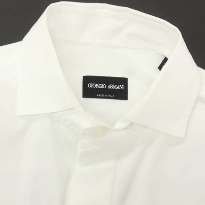 【中古】ジョルジオアルマーニ GIORGIO ARMANI コットン カジュアルシャツ ホワイト【 38 】【 状態ランクC 】【 メンズ 】