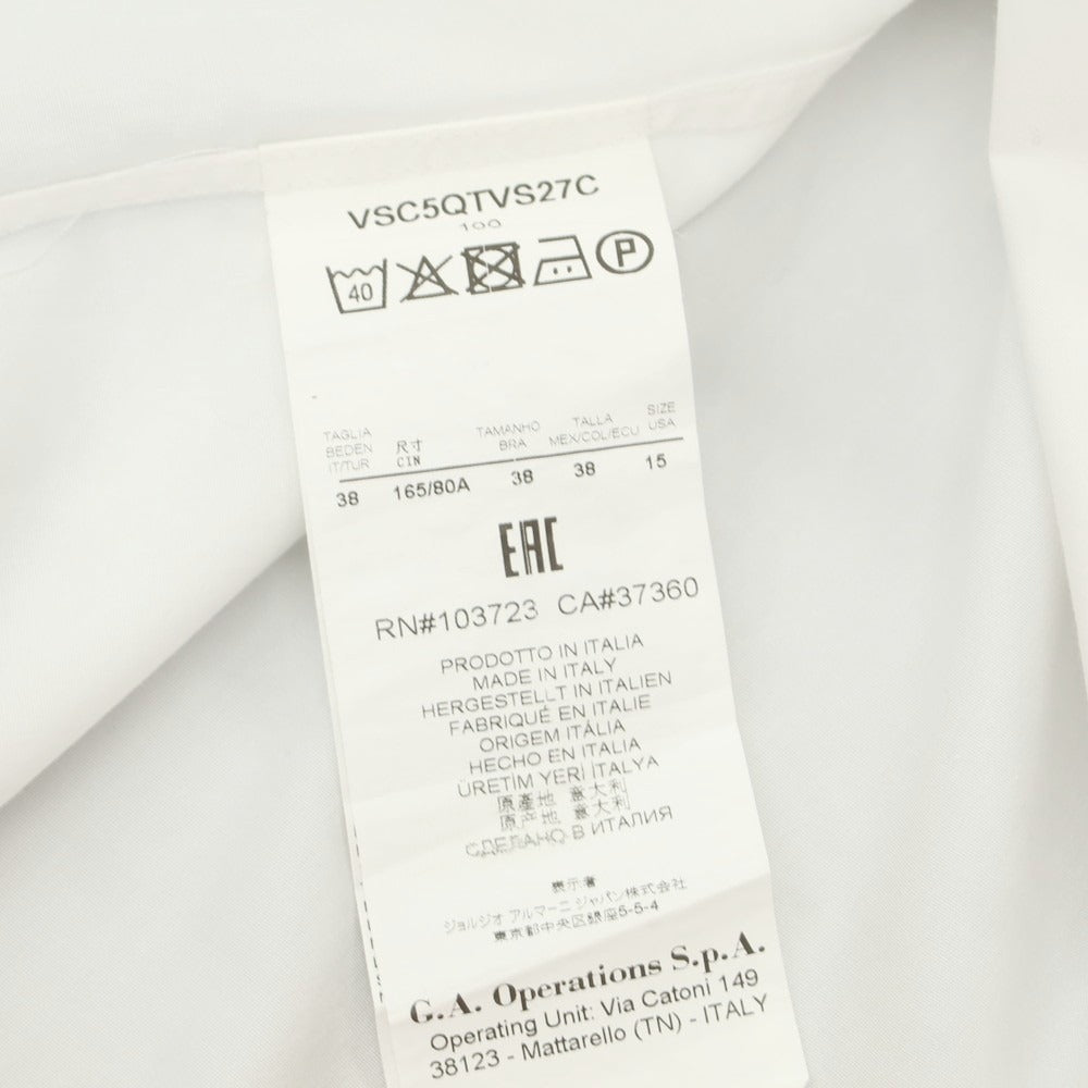 【中古】ジョルジオアルマーニ GIORGIO ARMANI コットン カジュアルシャツ ホワイト【 38 】【 状態ランクC 】【 メンズ 】