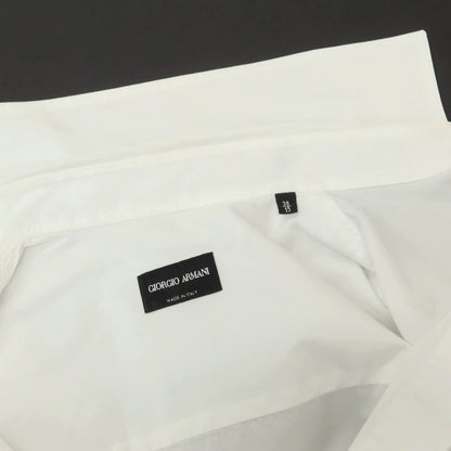 【中古】ジョルジオアルマーニ GIORGIO ARMANI コットン カジュアルシャツ ホワイト【 38 】【 状態ランクC 】【 メンズ 】