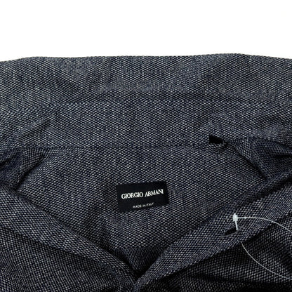 【中古】ジョルジオアルマーニ GIORGIO ARMANI コットンジャージー 半袖シャツ ネイビーxホワイト【サイズ40】【 状態ランクB 】【 メンズ 】