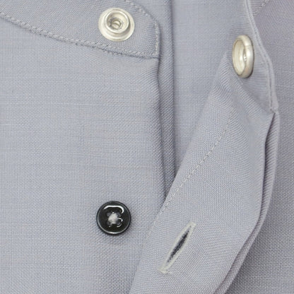 【中古】ジルサンダー JIL SANDER ウール バンドカラー ロング カジュアルシャツ グレー【 39 】【 状態ランクB 】【 メンズ 】