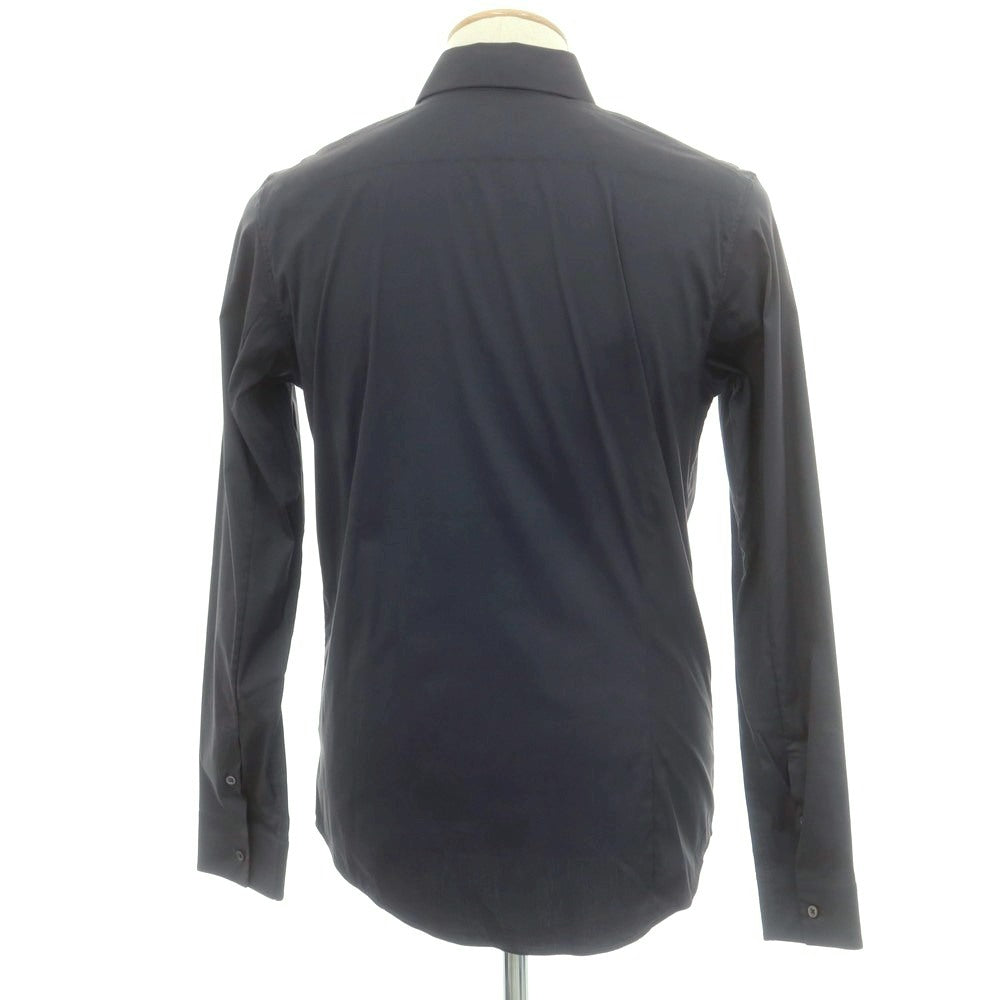 【中古】ジルサンダー JIL SANDER ストレッチ コットンナイロン レギュラーカラー カジュアルシャツ ダークグレー【 38 】【 状態ランクB 】【 メンズ 】