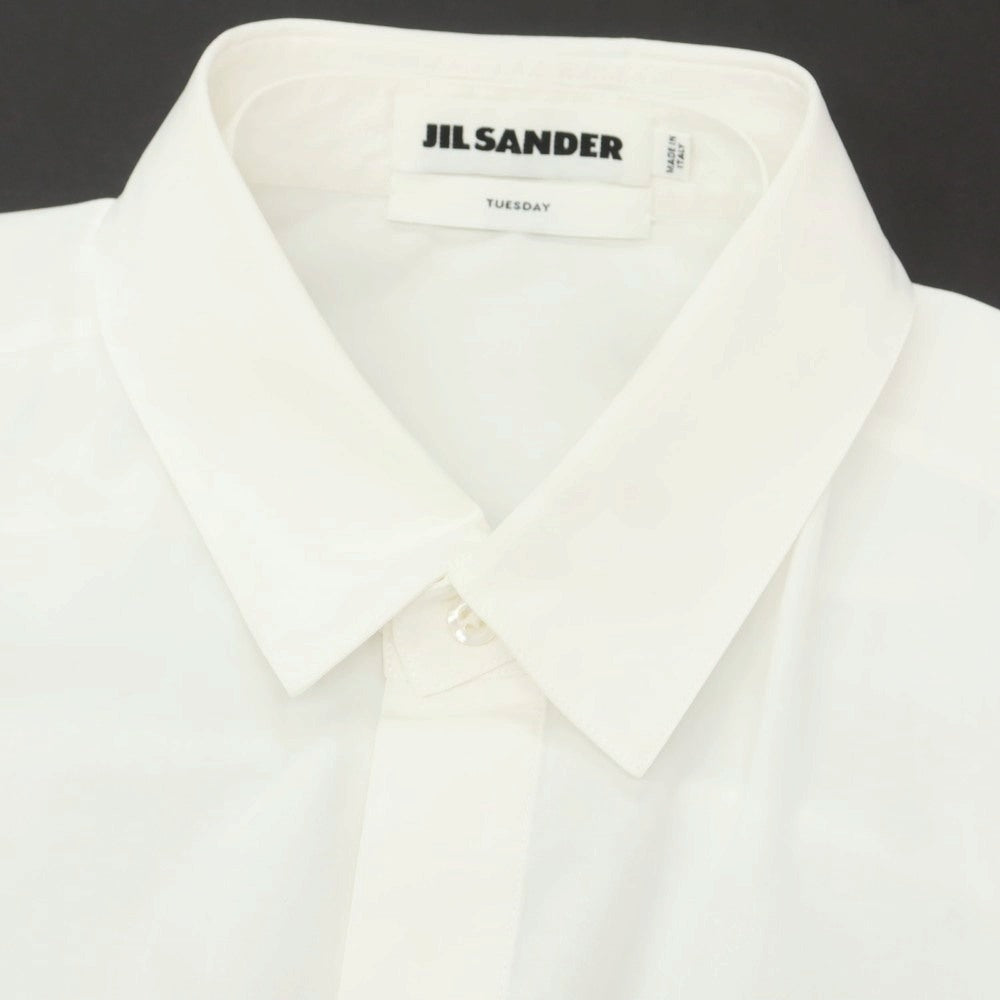 【中古】ジルサンダー JIL SANDER TUESDAY 2way コットン カジュアルシャツ ホワイト【 38 】【 状態ランクB 】【 メンズ 】
