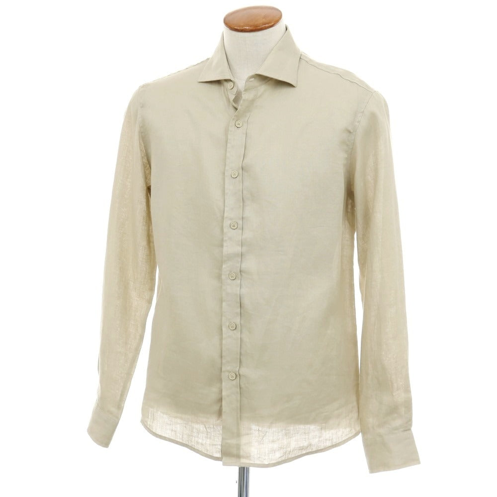 【中古】ファルコネリ Falconeri リネン カジュアルシャツ ベージュ【サイズ48】【 状態ランクB 】【 メンズ 】