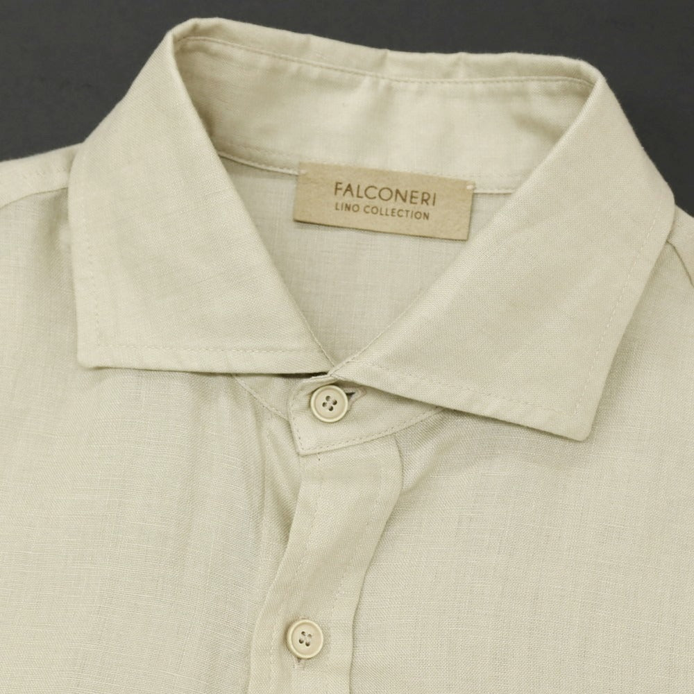 【中古】ファルコネリ Falconeri リネン カジュアルシャツ ベージュ【サイズ48】【 状態ランクB 】【 メンズ 】