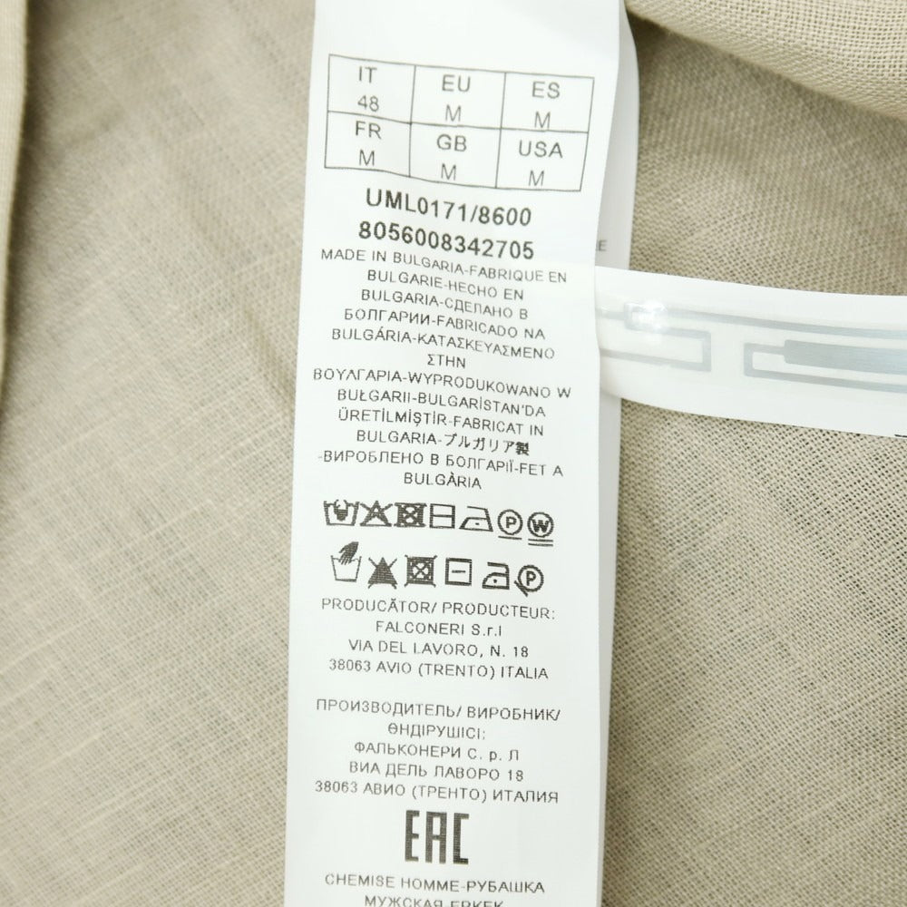【中古】ファルコネリ Falconeri リネン カジュアルシャツ ベージュ【サイズ48】【 状態ランクB 】【 メンズ 】
