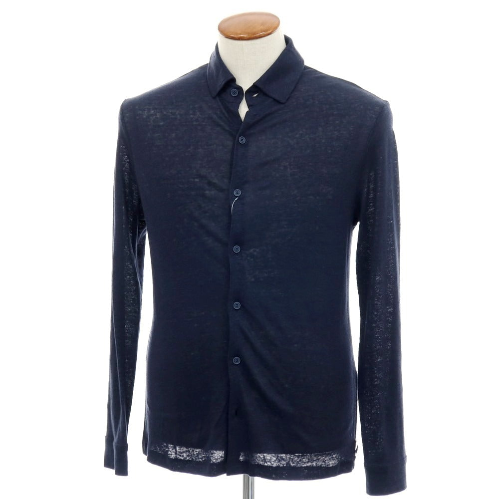 【中古】ファルコネリ Falconeri リネン カジュアルシャツ ネイビー【サイズ46】【 状態ランクB 】【 メンズ 】